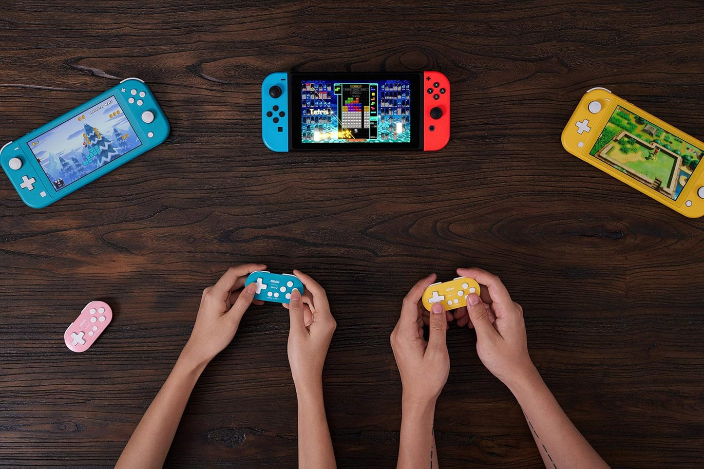 Zero 2 Mini Bluetooth Gamepad for Switch Windows Android Macos Steam Raspberry Pi (Turquoise)