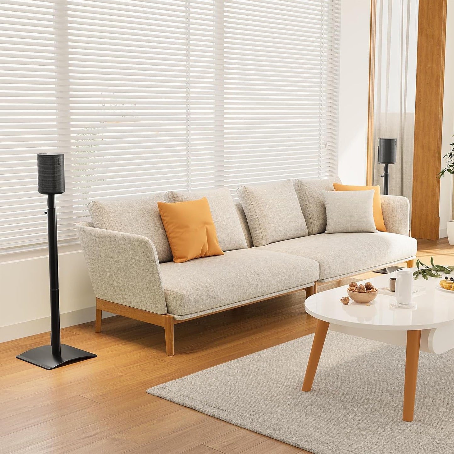 Speaker Stands for Sonos Era 100, One, One SL, Play:1, Height Adjustable up to 42", Set of 2 Surround Sound Speaker Stand with Cable Management, 13.2 LBS Loading MD5412