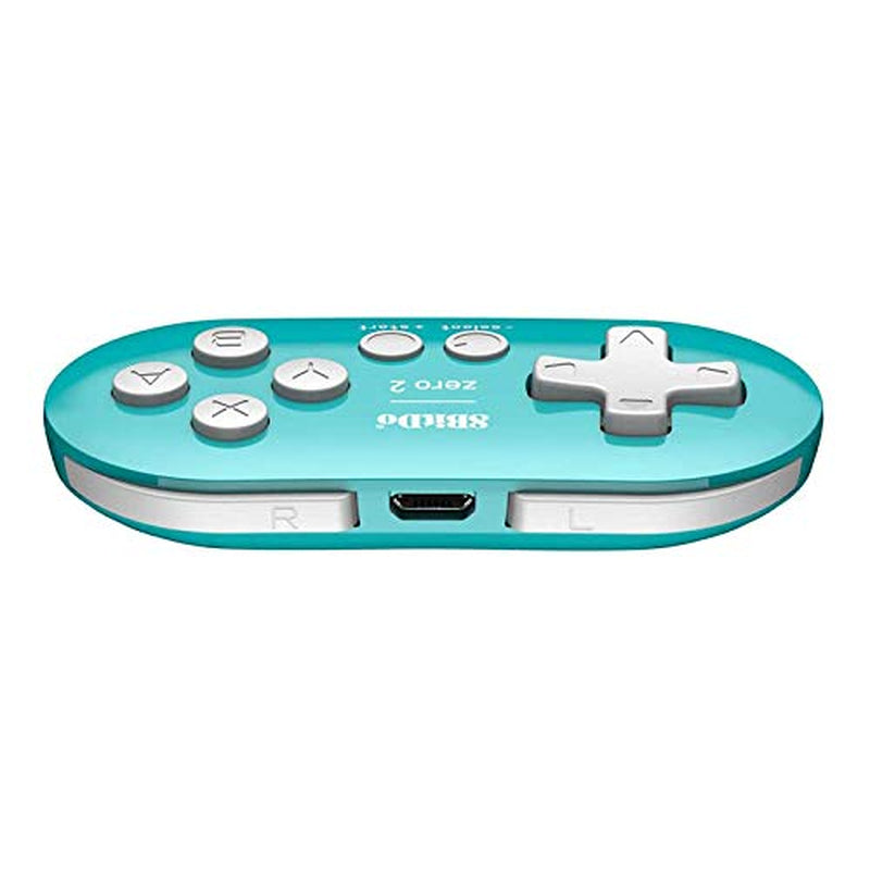 Zero 2 Mini Bluetooth Gamepad for Switch Windows Android Macos Steam Raspberry Pi (Turquoise)