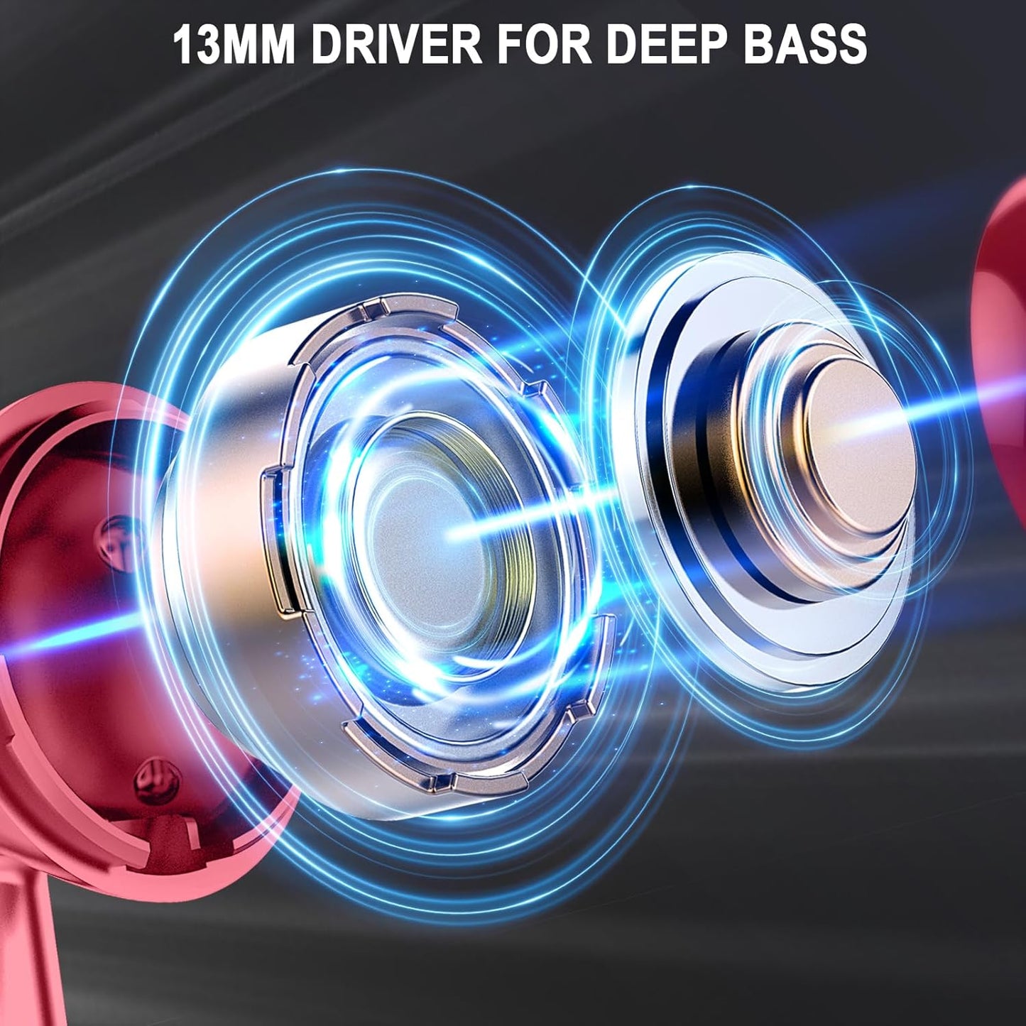 Wireless Earbuds, Bluetooth Headphones LED Power Display Ear Buds Bass Stereo, Bluetooth Earbuds In-Ear Noise Cancelling Mic, Playback Mini Case IP7 Waterproof Sports Earphones for Android Ios