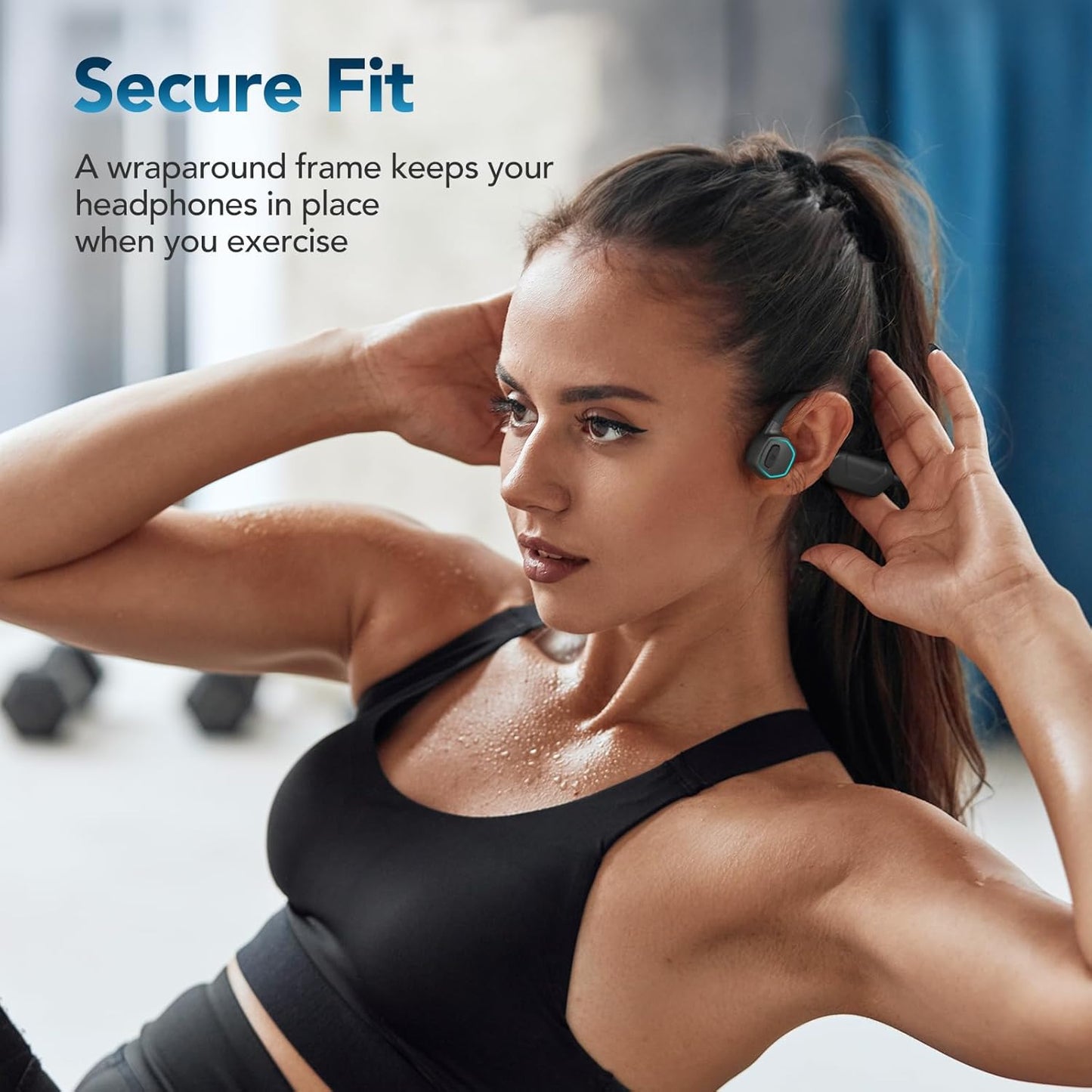 X15 Waterproof MP3 Player with Bluetooth 5.3 for Swimming, 32GB Non-In-Ear Bone Conduction Headphones for Running, Cycling, Sports