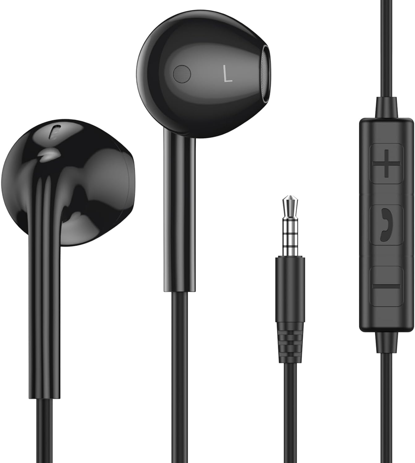 in Ear Wired Headphones, Wired Earbuds with Microphone, 3.5Mm Jack in Ear Headphones with Microphone Suitable for Smartphones, Computers, Laptops, Ipads, MP3 Players, Etc