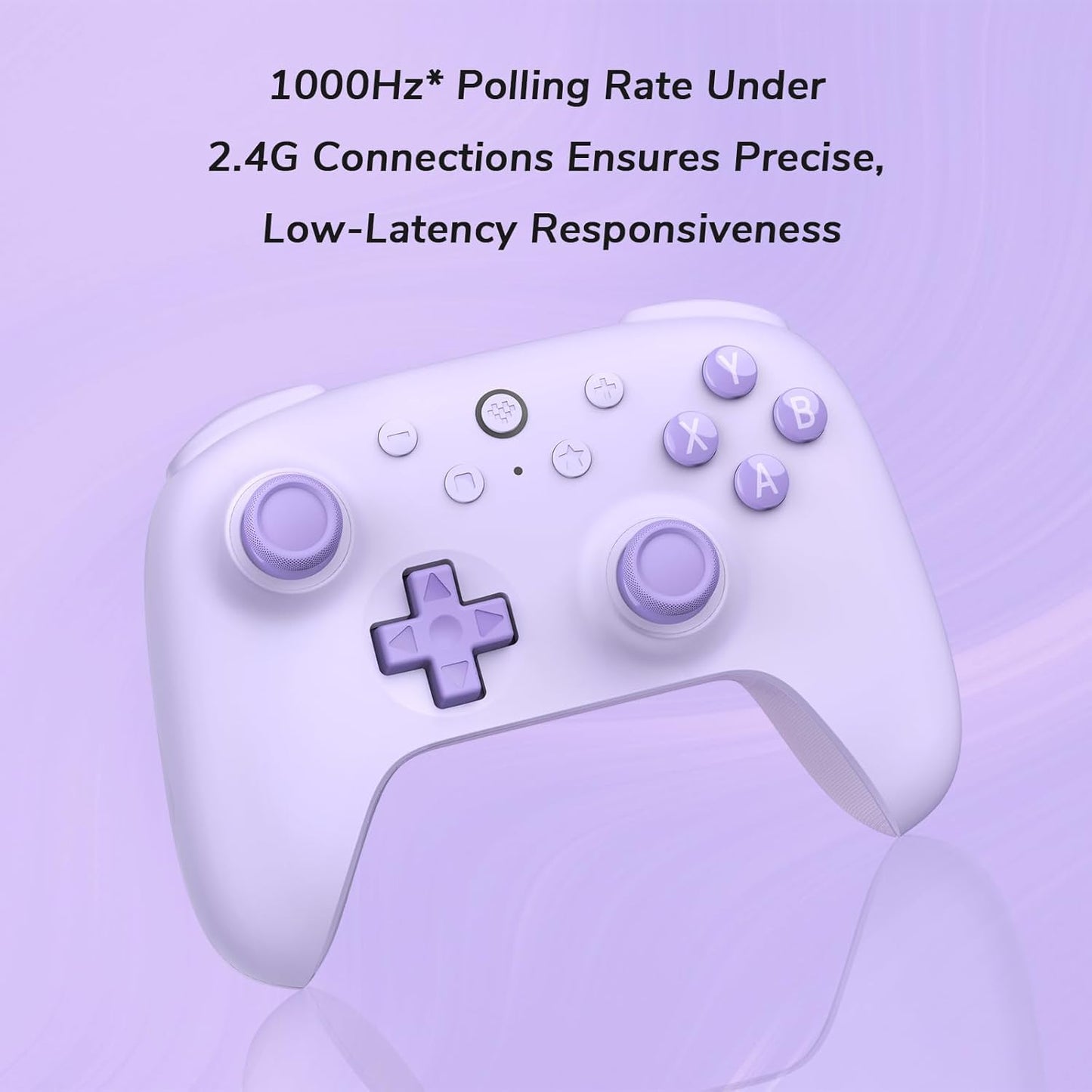 Ultimate 2C Wireless Controller for Windows PC and Android, Gamepad with 1000Hz Polling Rate, Remappable L4/R4 Bumpers, Rumble Vibration and Turbo Function(Purple)