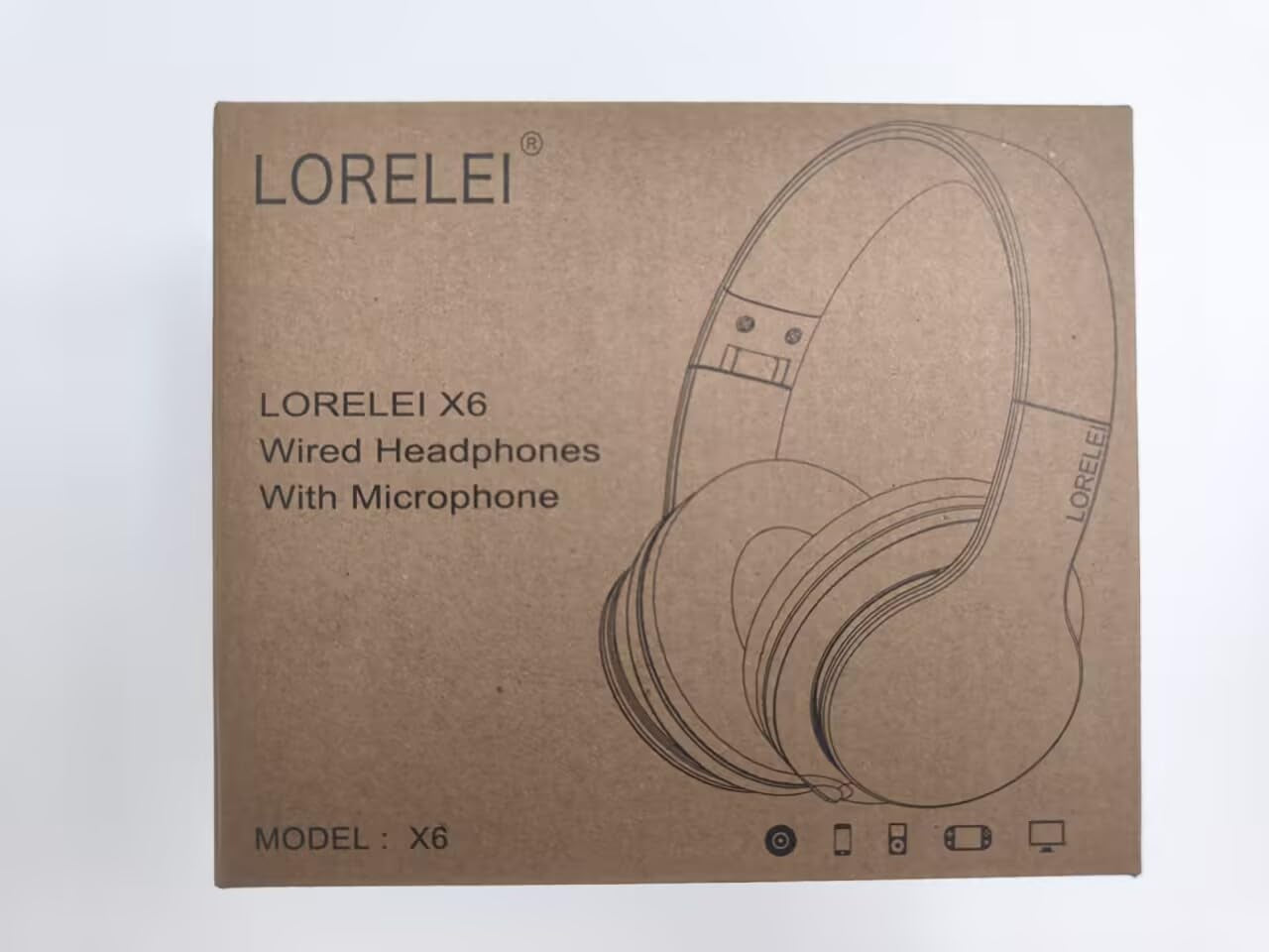 X6 Over-Ear Headphones with Microphone, Lightweight Foldable & Portable Stereo Bass Headphones with 1.45M No-Tangle, Wired Headphones for Smartphone Tablet MP3 / 4 (Pearl Pink)