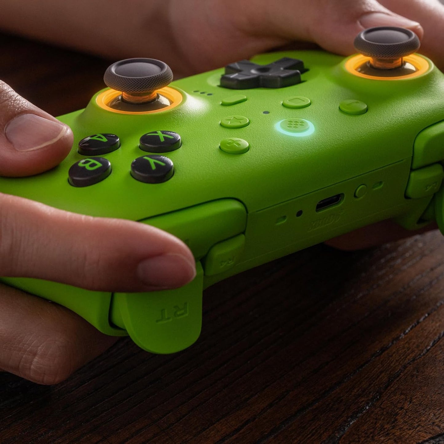 Ultimate 2 Wireless 2.4G Controller for Windows Android, TMR Joystick, Adjustable Trigger Locks, Star-Ring RGB Lights, Gamepad with Charging Dock (Green)