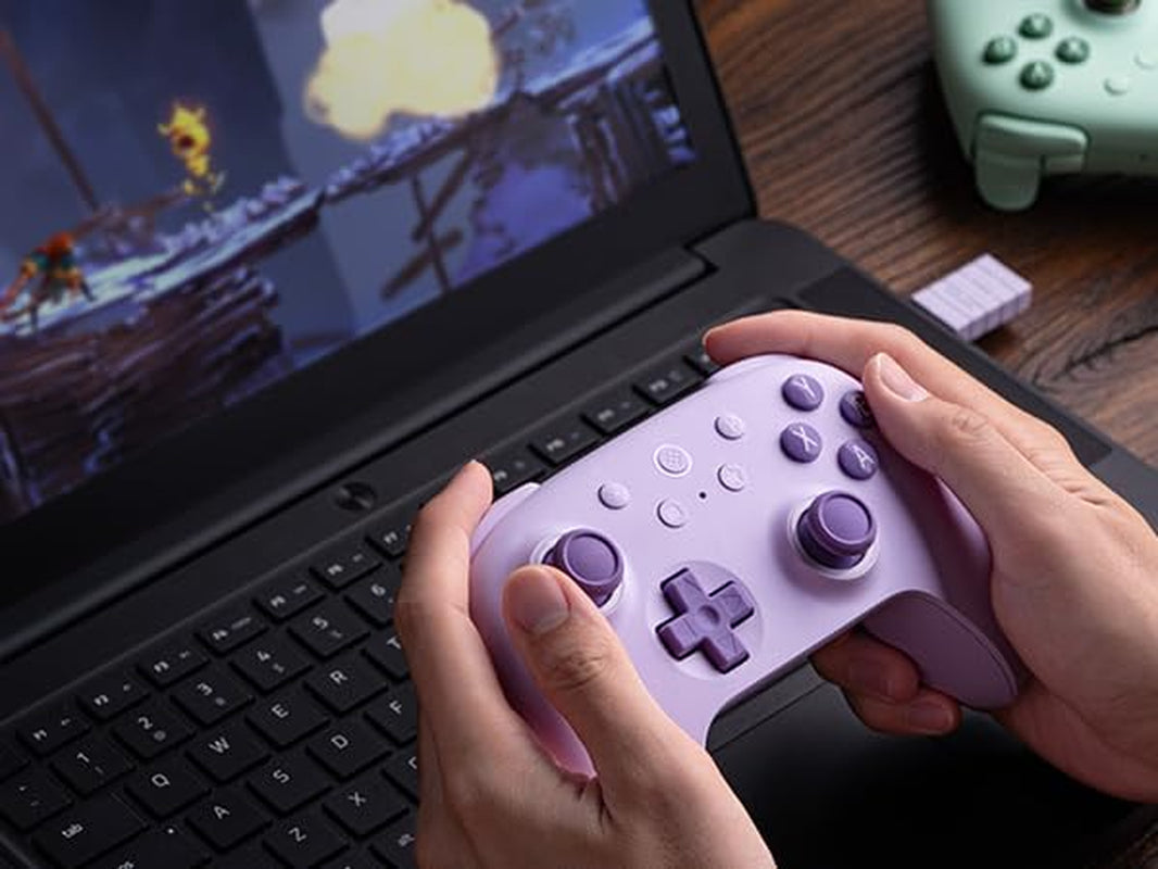 Ultimate 2C Wireless Controller (Hall Effect Joystick Update) for Windows PC and Android, with 1000Hz Polling Rate, Remappable L4/R4 Bumpers, Rumble Vibration and Turbo Function (Purple)