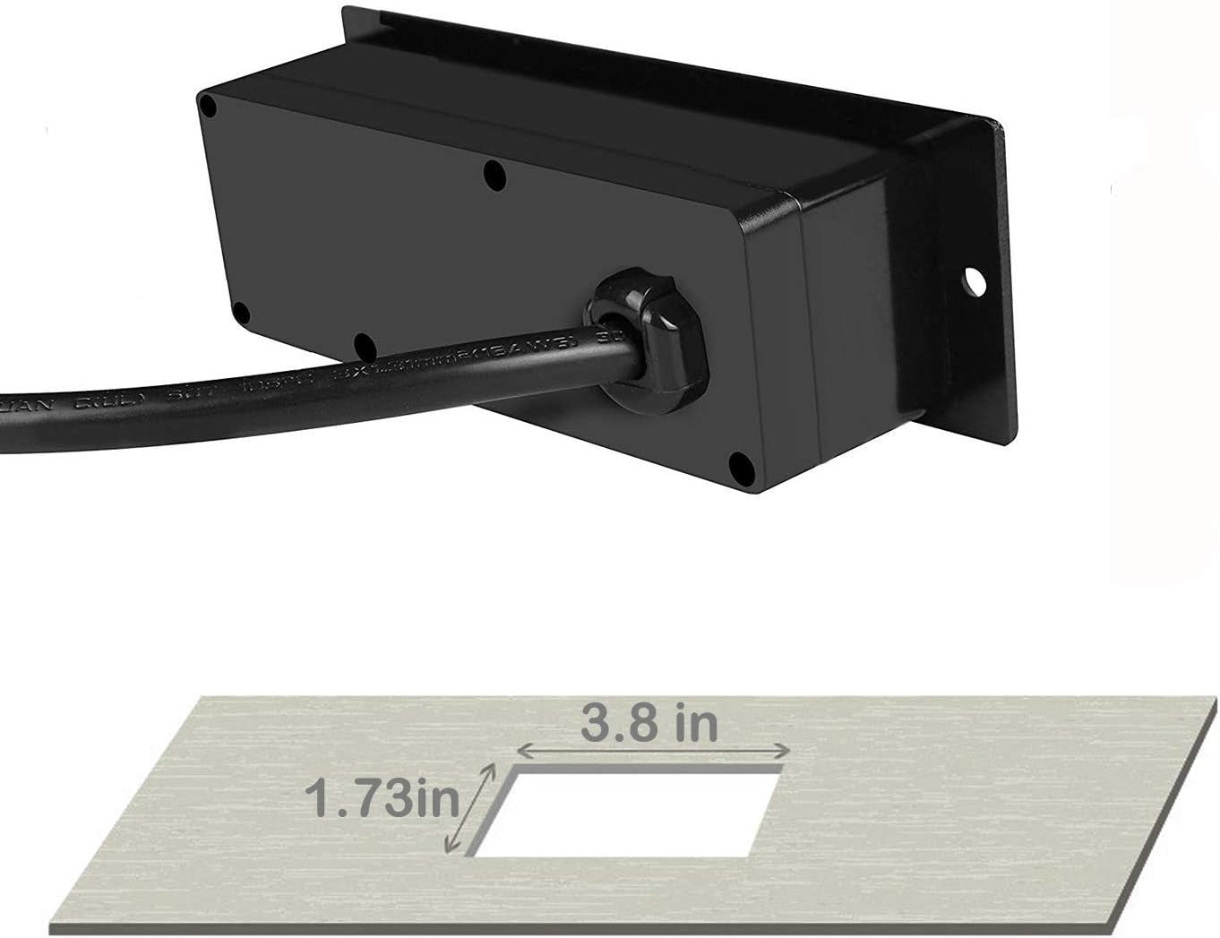 Conference Recessed Power Strip Socket,Furniture Recessed Power Outlet with 2 USB Charger