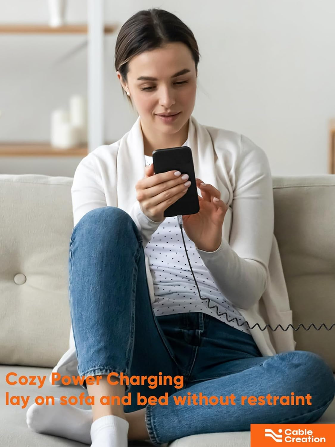 , Coiled Cable 5FT, USB C Cable 3A Fast Charging Coiled USB C to USB C with Premium Aluminum Shell Stretched 1.5-5 Feet for Macbook Pro Air, Galaxy S21 S20 S10 Etc