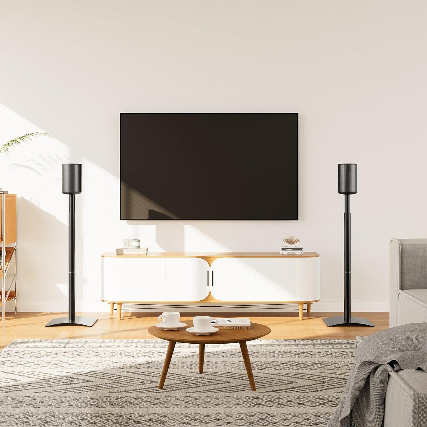 Speaker Stands for Sonos Era 100, One, One SL, Play:1, Height Adjustable up to 42", Set of 2 Surround Sound Speaker Stand with Cable Management, 13.2 LBS Loading MD5412