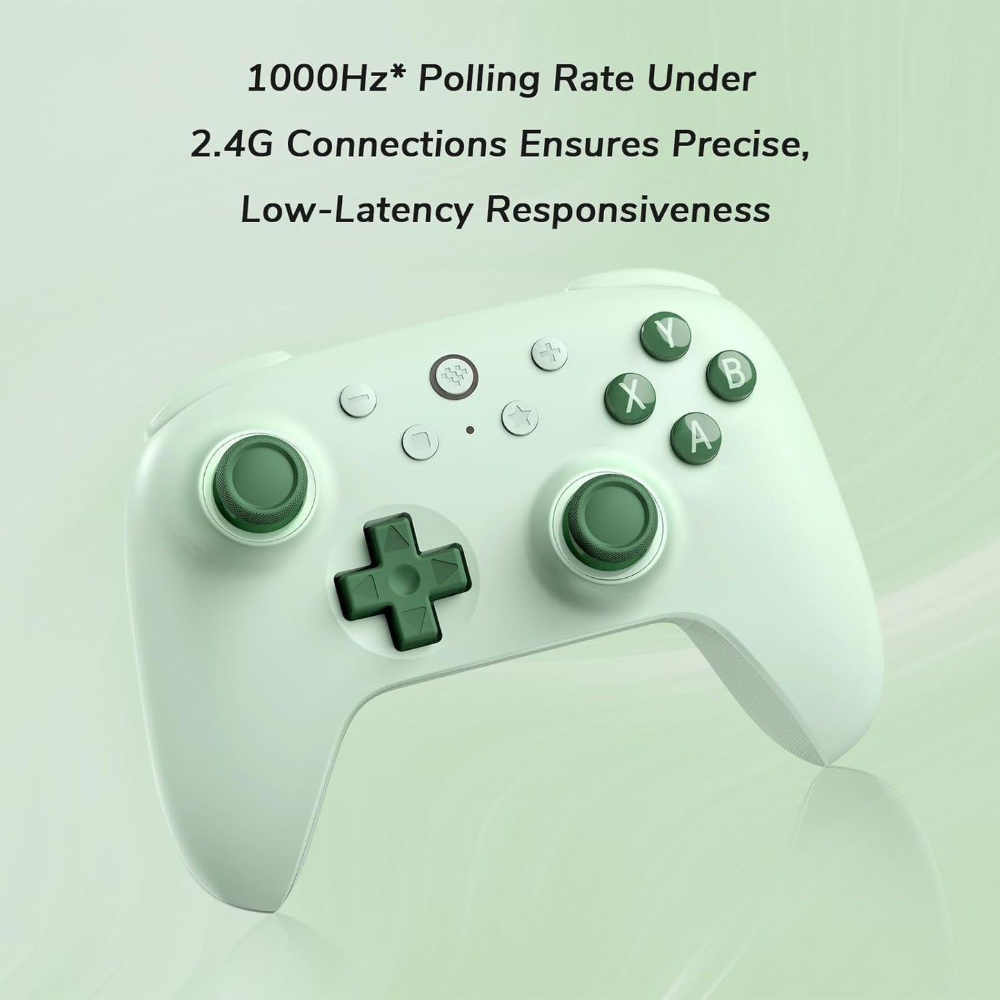 Ultimate 2C Wireless Controller for Windows PC and Android, Gamepad with 1000Hz Polling Rate, Remappable L4/R4 Bumpers, Rumble Vibration and Turbo Function(Green)