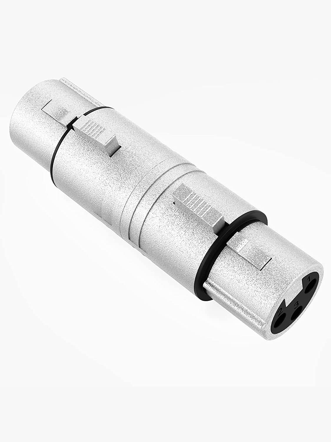 [5-Pair XLR Female to Female & XLR Male to Male 3PIN Adapter Connector Compatible Microphone,Mixer,Silver