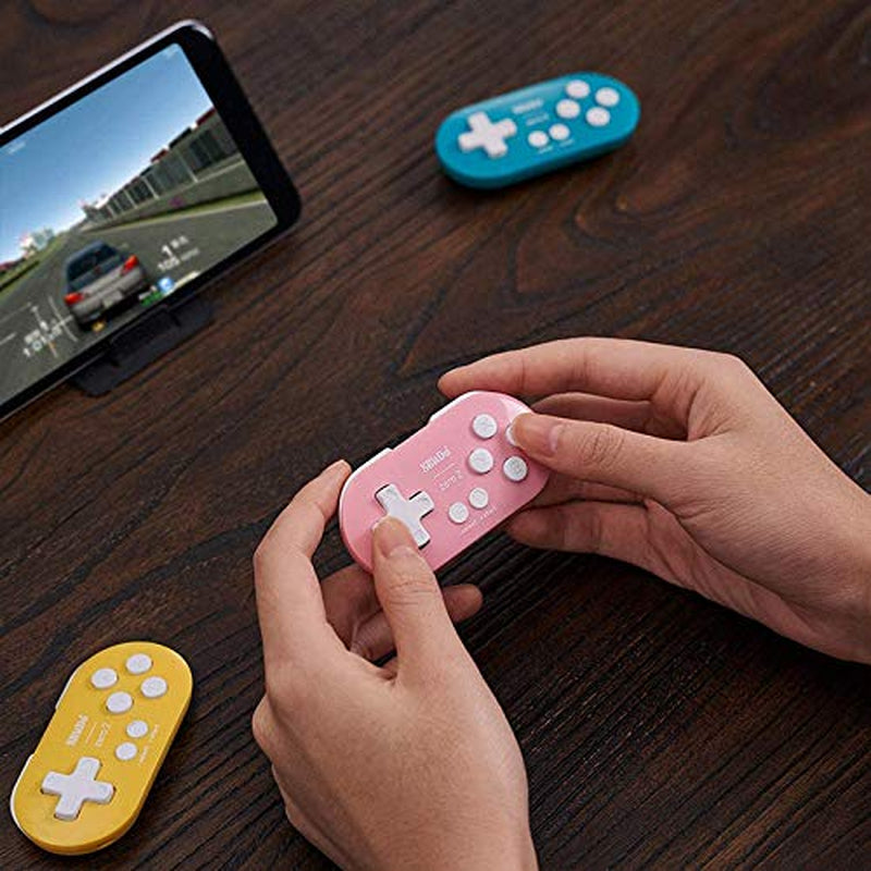 Zero 2 Mini Bluetooth Gamepad for Switch Windows Android Macos Steam Raspberry Pi (Pink)