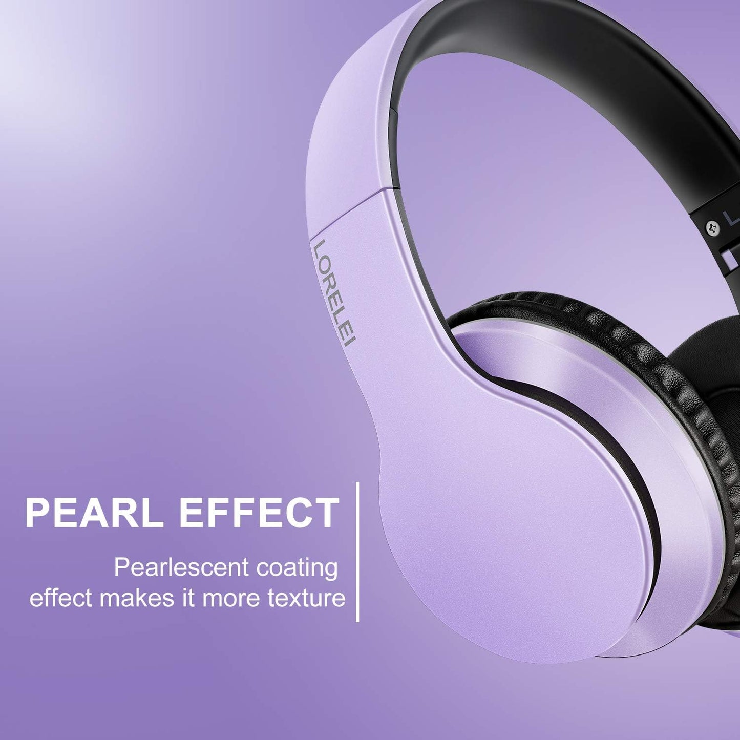 X6 Over-Ear Headphones with Microphone, Purple-Black Lightweight Foldable & Portable Stereo Bass, Wired for Smartphone & Tablet, MP3 (1.45M No-Tangle)