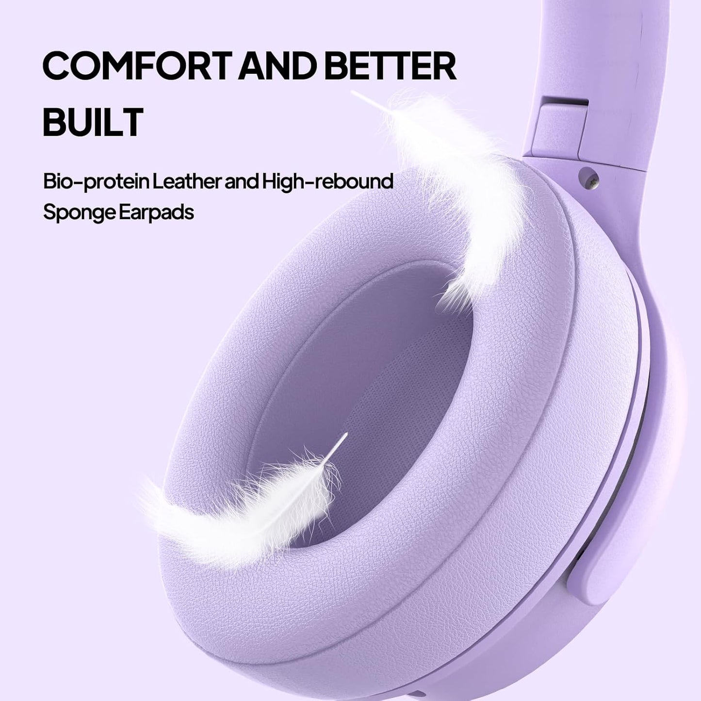 Wired Over-Ear Headphones with USB C Connector, Hi-Fi Stereo Sound, Noise-Isolating Ear Cups, Comfortable Fit for USB C Devices (No Bag, Purple)
