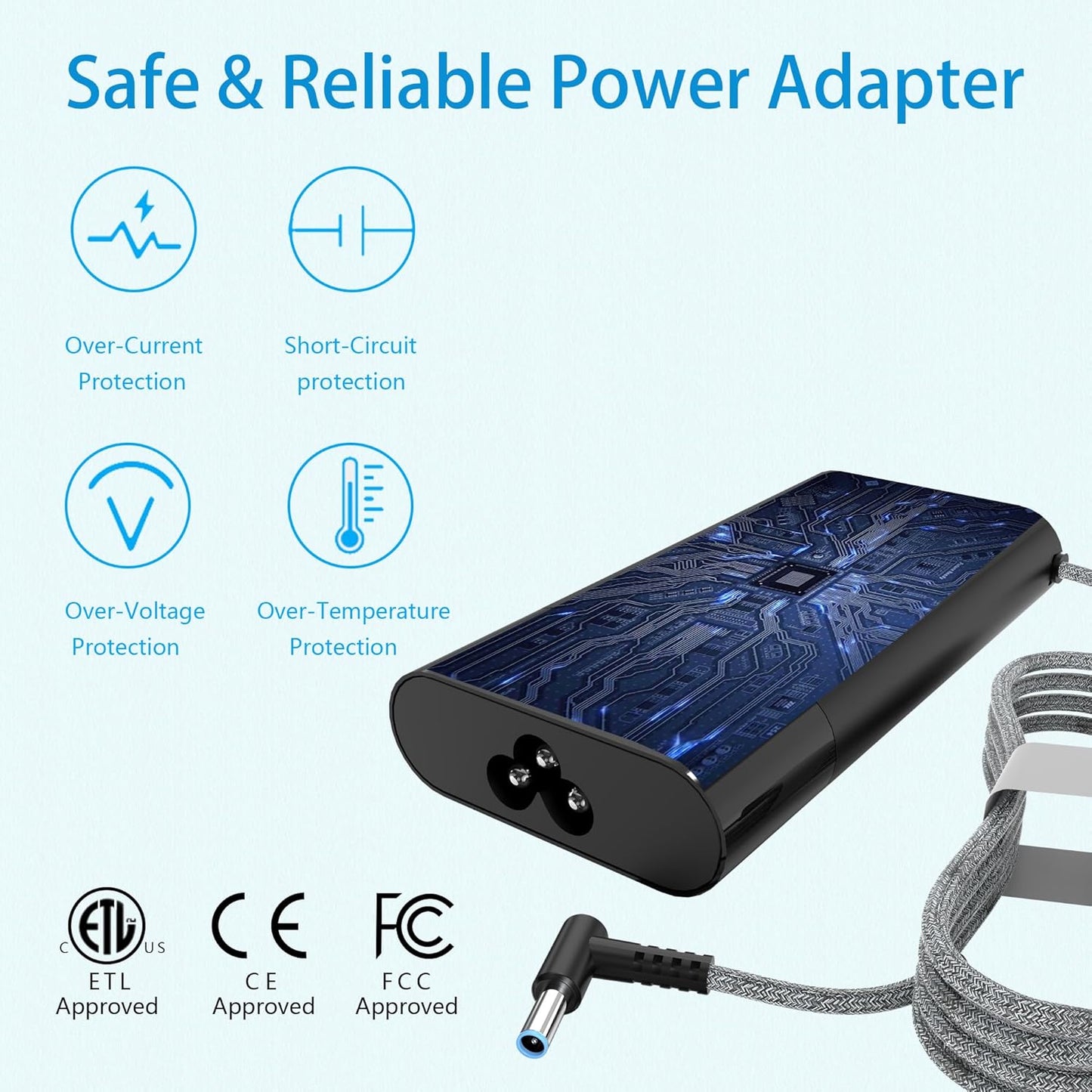 200W Laptop Charger for HP Omen Pavilion Gaming 15 16 17 Victus 15 16 Zbook 15 17 Fury Create Studio Envy 15 2020,TPN-DA10 L00818-850 L00895-003 Gaming Laptop Power Adapter Supply AC Adapter