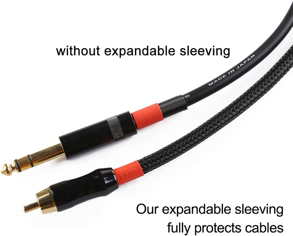 100Ft - 1/4 Inch PET Expandable Braided Sleeving – Black – Braided Cable Sleeve