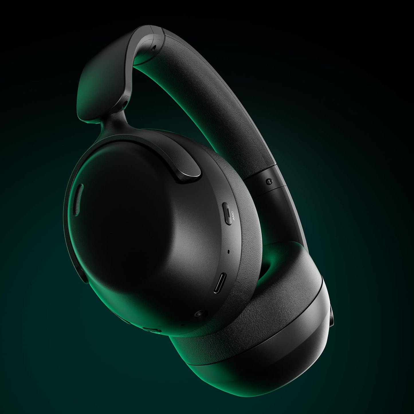 QC30 Hybrid Active Noise Cancenlling Headphones,Wireless over Ear Bluetooth Headsets with Microphone, 60H Playtime Foldable Lightweight, Deep Bass, Memory Earmuffs (Space Black)