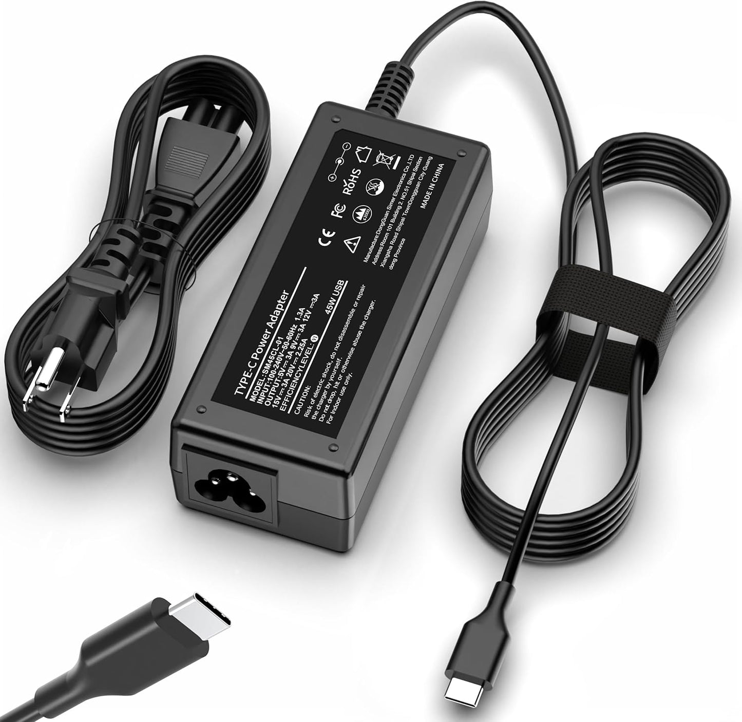 Charger for HP Laptop Chromebook Charger 45W USB Type C Fast Power Adapter