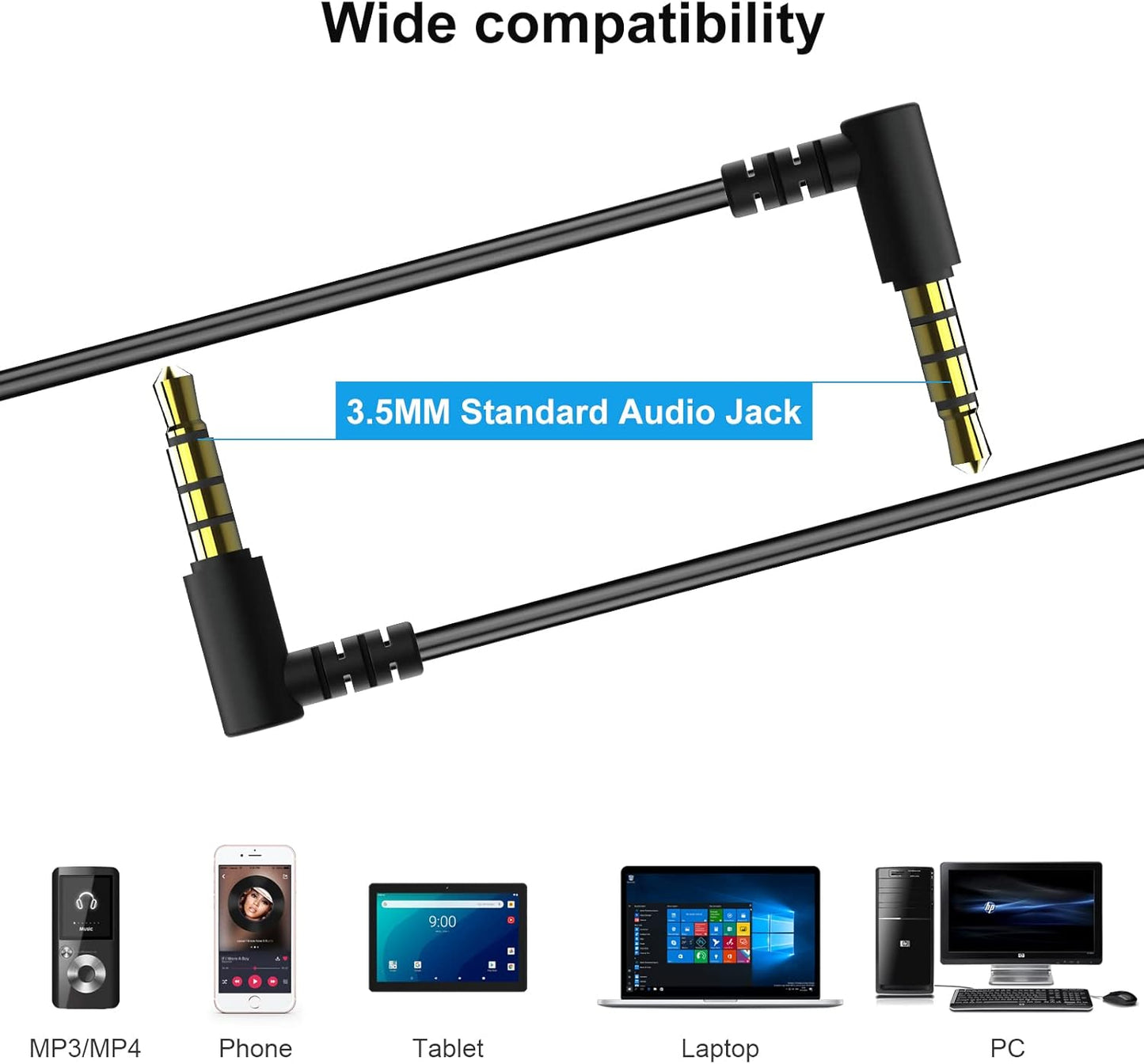 Wired Earbuds with Microphone & Volume Control, In-Ear Headphones Magnetic with Deep Bass, Noise Isolating, High Sound Quality Earphones with 3.5Mm Jack for Phone, Android, PC, Ipad, Mp3(Black)