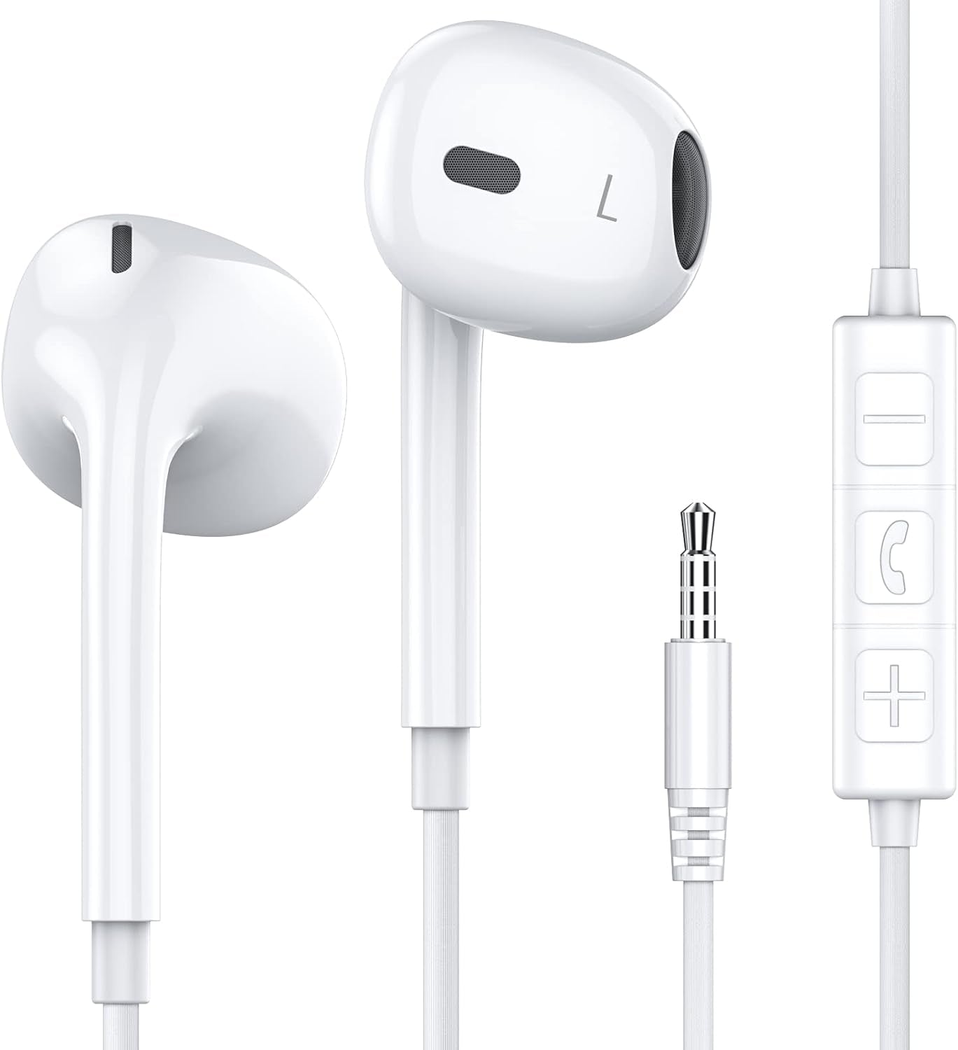 Wired Earbuds with Microphone, 3.5Mm Jack in Ear Headphones with Microphone Suitable for Smartphones, Computers, Laptops, Ipads, MP3 Players, Etc