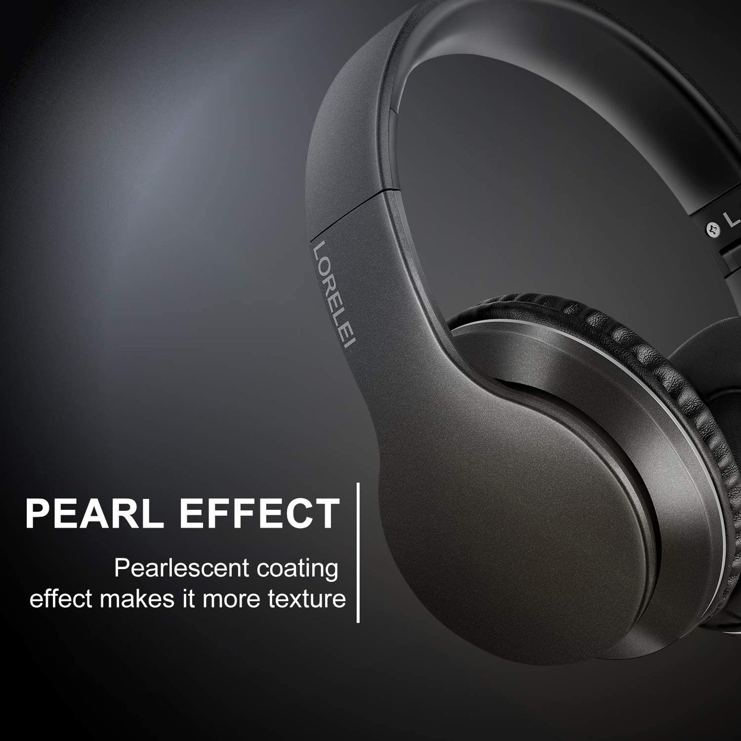 X6 Over-Ear Headphones with Microphone, Lightweight Foldable & Portable Stereo Bass Headphones with 1.45M No-Tangle, Wired Headphones for Smartphone Tablet MP3 / 4 (Space Black)