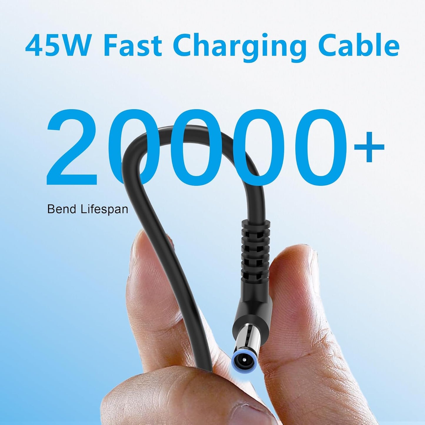 45W Charger Compatible with HP Laptop Charger Blue Tip 4.5Mm,741727-001 TPN-C125 HSTNN-LA40 HSTNN-DA40 854054-002 HSTNN-CA40 740015-002 740015-003 740015-004 15-F387Wm 15-F272Wm 15-F233Wm