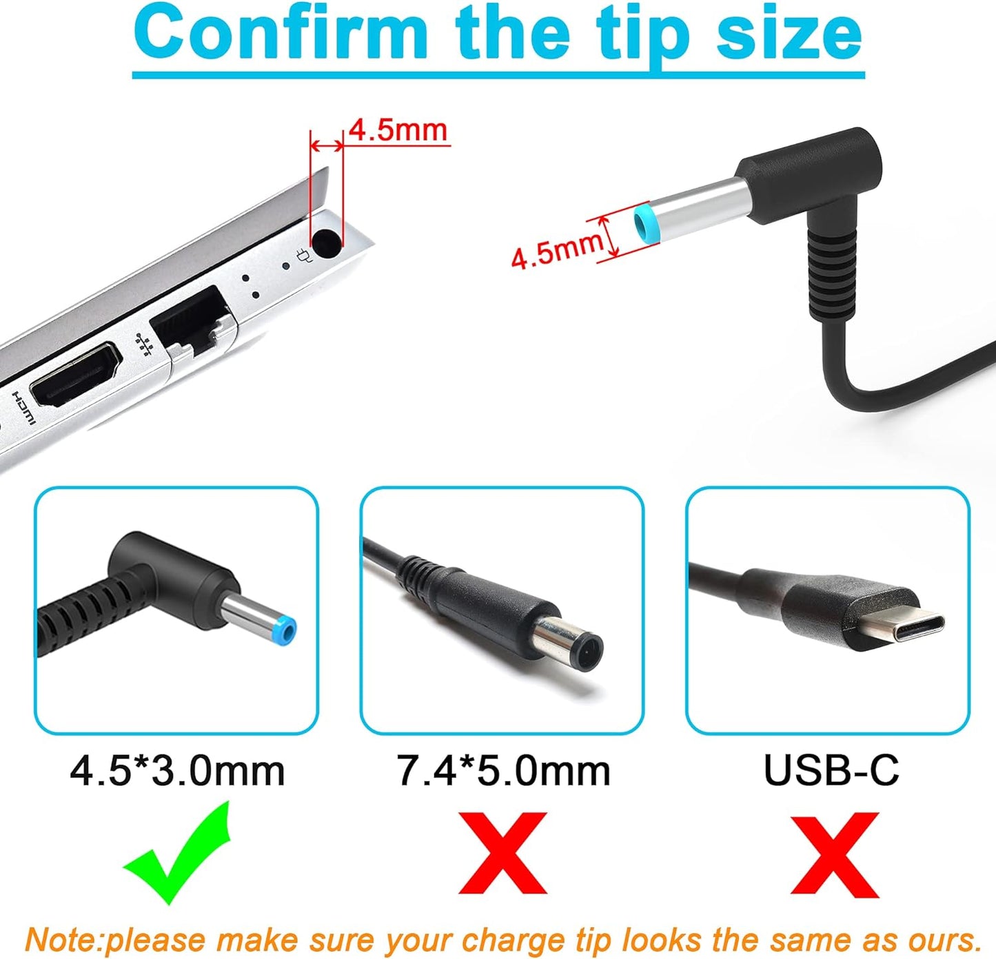 90W 65W Blue Tip HP AC Adapter Laptop Charger for Hp 90W Smart Ac Adapter 741727-001 H6Y89AA 710412-001 H6Y88AA PPP009D 740015-003 H6Y90AA 740015-002 740015-001 PPP012D-S PPP009A PPP009C 710413-001