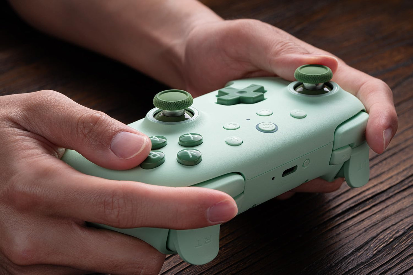 Ultimate 2C Wireless Controller for Windows PC and Android, Gamepad with 1000Hz Polling Rate, Remappable L4/R4 Bumpers, Rumble Vibration and Turbo Function(Green)