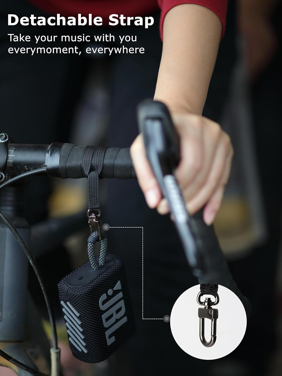 2025 New Case for JBL Go 4 - Ultra-Portable, Waterproof and Dustproof Bluetooth Speaker, for Go 3 - Mini Bluetooth Speaker, Travel Carrying Case Hard Shell Cases with Detachable Strap(Black)
