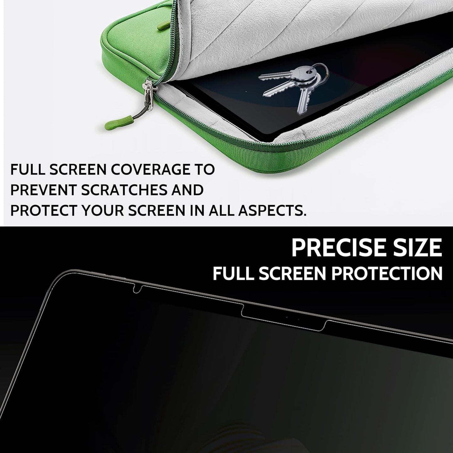 360° Privacy Screen for Ipad Air 13 Inch 2024/2025 (M2/M3, 6Th/7Th Gen), anti Glare Blue Light Spy Filter Private Cover, High Sensitive Bubble-Free Easy Install Black Security Protector