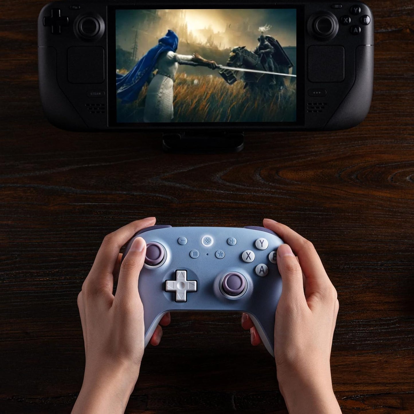 Ultimate 2C Wireless Controller for Windows PC and Android, with 1000Hz Polling Rate, Hall Effect Joysticks and Hall Triggers, and Remappable L4/R4 Bumpers (Dark Blue)