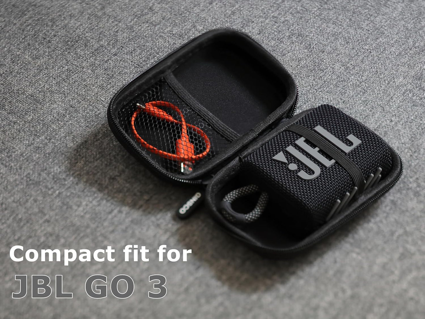 2025 New Case for JBL Go 4 - Ultra-Portable, Waterproof and Dustproof Bluetooth Speaker, for Go 3 - Mini Bluetooth Speaker, Travel Carrying Case Hard Shell Cases with Detachable Strap(Black)