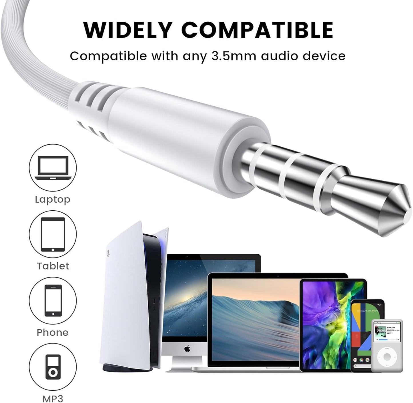 Wired Earbuds with Microphone, 3.5Mm Jack in Ear Headphones with Microphone Suitable for Smartphones, Computers, Laptops, Ipads, MP3 Players, Etc