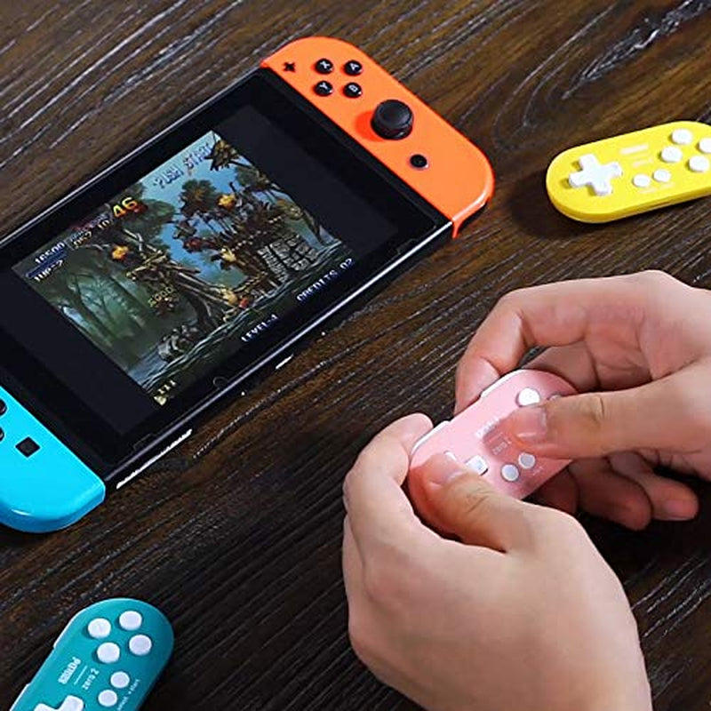 Zero 2 Mini Bluetooth Gamepad for Switch Windows Android Macos Steam Raspberry Pi (Pink)