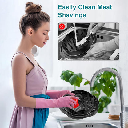 Mini Dish Brush for Cleaning Chicken Shredder, Palm Brush Dish Scrubber with Ergonomic Grip, Kitchen Brush for Washing Dishes, Pans, Pots, Sink, 1 Pack (Red)