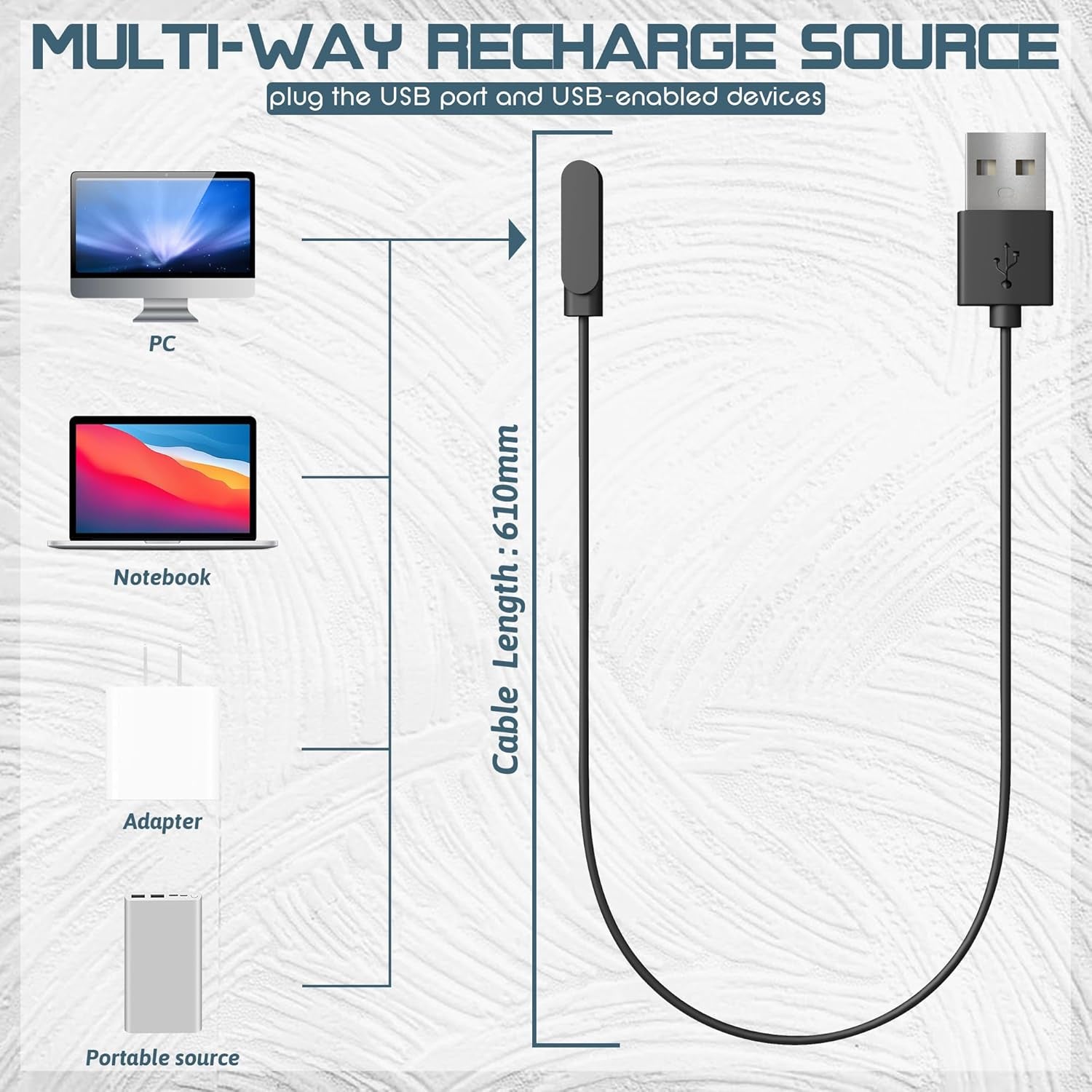 4-Pack Chargers Compatible for Cosmo Jrtrack 5/Jrtrack 4/Jrtrack 3/Jrtrack 2/Jrtrack/Jrtrack SE Charger, Magnetic Charging Cable Accessories for Cosmo Smart Watch