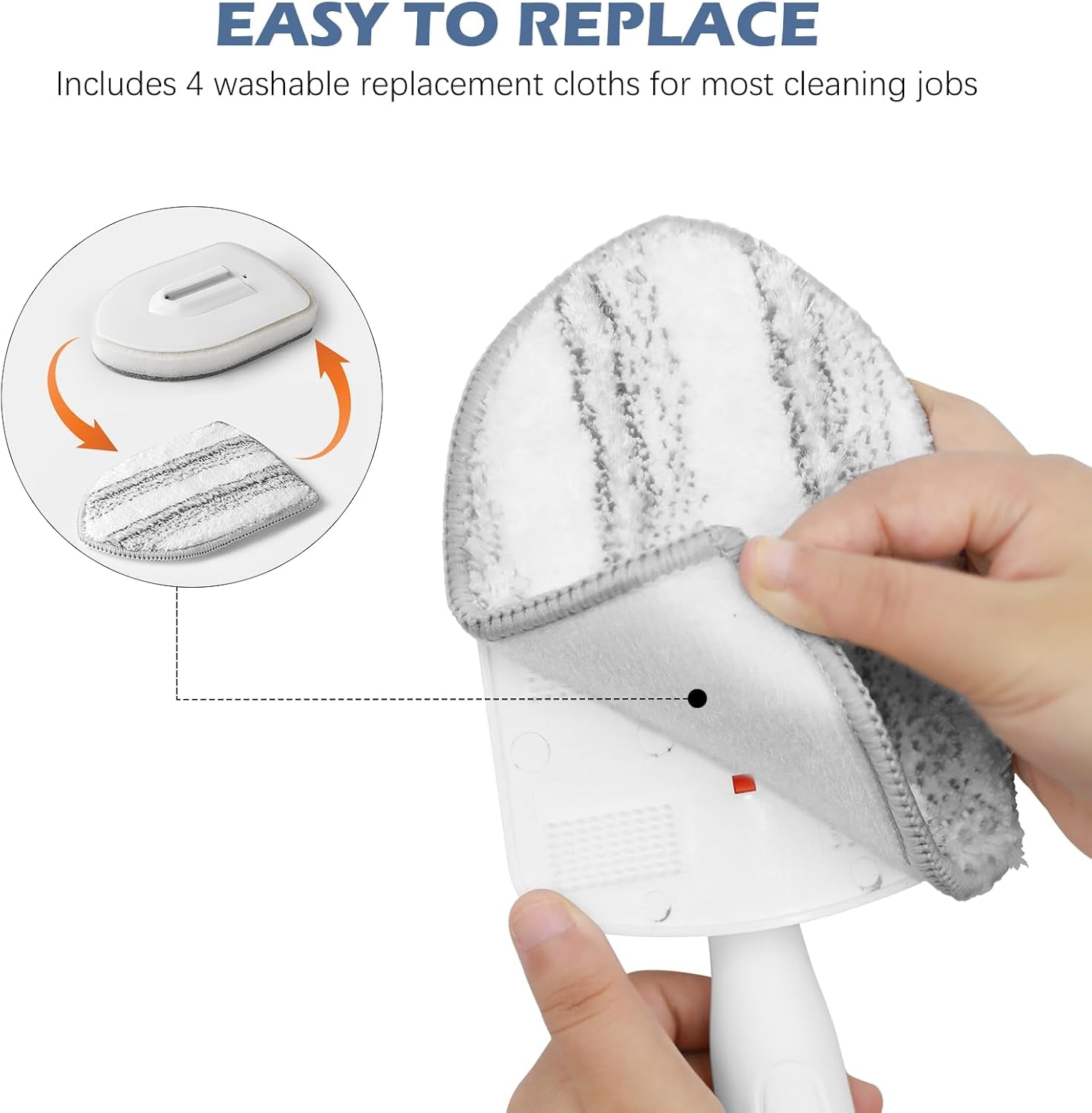 3-In-1 Tile Tub Floor Scrubber+Scouring Pads Microfiber Cloth Refill 4 Pack for Cleaning Bathroom Kitchen Walls Tub Tiles Sink