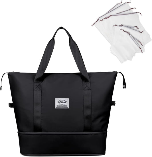 Women Travel Duffel, Multi Functional Large Expandable Weekender Carry-On Tote, Gym Workout Overnight Bag, Mommy Hospital Bag for Labor and Delivery