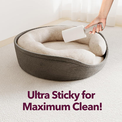 Lint Rollers for Pet Hair Extra Sticky, 440 Sheets Value Set Lint Roller with 2 Upgraded Handles, 4 Rollers Portable Pet Lint Remover for Clothes, Furniture, Carpet, Dog & Cat Hair Removal