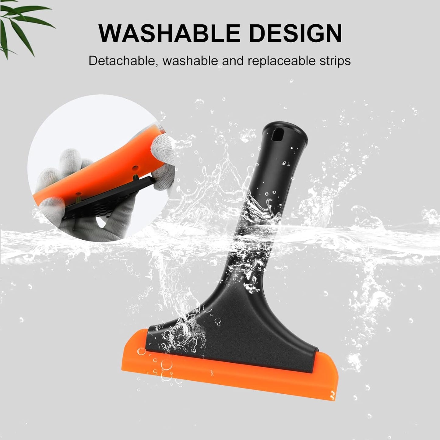 Shower Squeegee for Glass Doors, Small Squeegee for Shower Glass Door Mini Silicone Squeegee for Window, Door, Bathroom, Mirror, Car Window