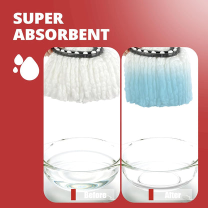 Spin Mop Replacement Head, 3 Pack Mop Replacement Head Easywring 1-Tank System, Easy Cleaning, Microfiber, Spin Mop Refills, Machine Washable