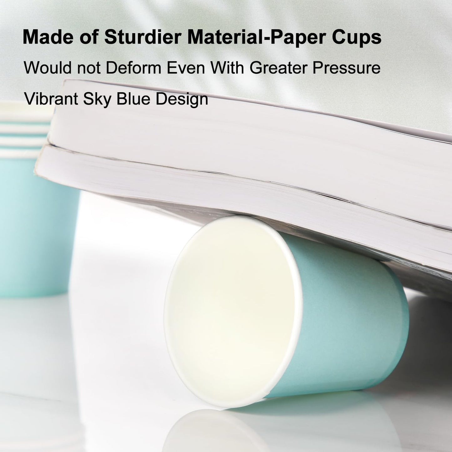 [210 Pack] 3 Oz Paper Cups, Sky Blue Mouthwash Cups, Disposable Bathroom Cups, Espresso Paper Cups for Party, Picnic, BBQ, Travel, and Event