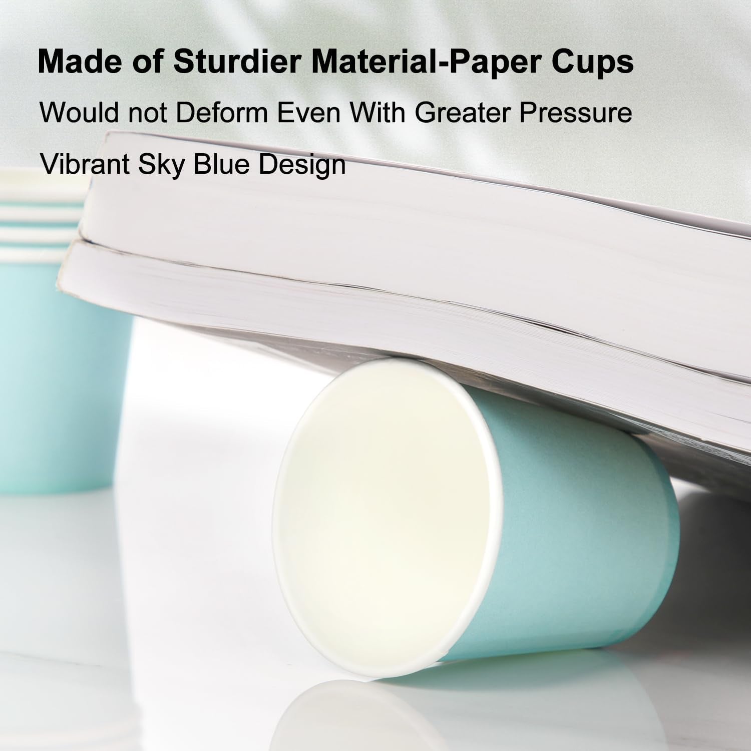 [210 Pack] 3 Oz Paper Cups, Sky Blue Mouthwash Cups, Disposable Bathroom Cups, Espresso Paper Cups for Party, Picnic, BBQ, Travel, and Event