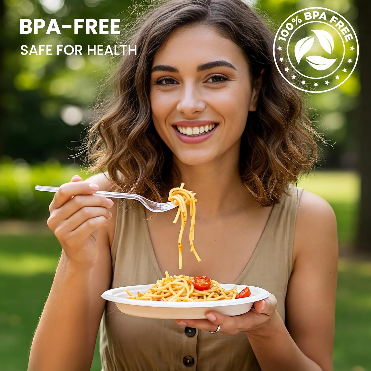 240 Count Extra Heavy Duty Clear Plastic Forks, Solid and Durable Premium Disposable Forks - Bpa-Free & Heat Resistant Plastic Cutlery Utensils for Parties, Events and Everyday Use