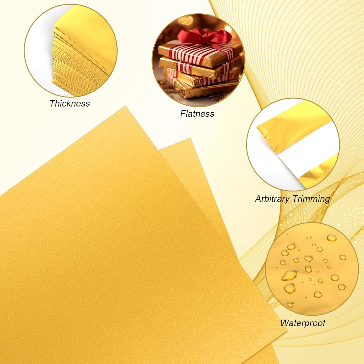 Large Dubai Chocolate Bar Pistachio Wrappers Packaging with Stickers, 100Pcs 10 Inch Chocolate Bar Gold Aluminum Foil Wrapper