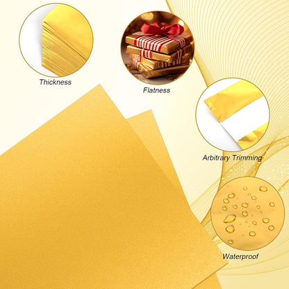 Large Dubai Chocolate Bar Pistachio Wrappers Packaging with Stickers, 100Pcs 10 Inch Chocolate Bar Gold Aluminum Foil Wrapper