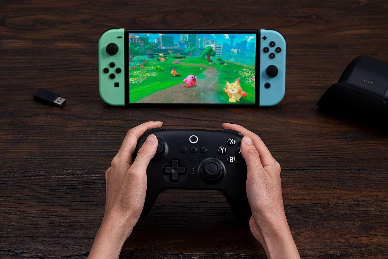 Ultimate Bluetooth Controller with Charging Dock for Switch and Windows, Black