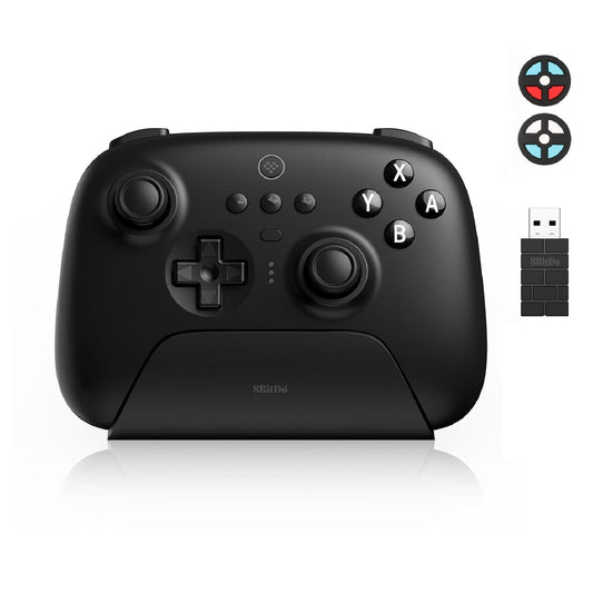 Ultimate Bluetooth Controller with Charging Dock for Switch and Windows, Black