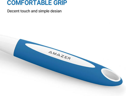 Dish Brush with Handle, 2 Pack Kitchen Scrub Brushes for Cleaning, Grip Shower Scrubber Flexible Stiff Bristles with Handle