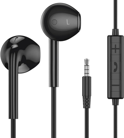 in Ear Wired Headphones, Wired Earbuds with Microphone, 3.5Mm Jack in Ear Headphones with Microphone Suitable for Smartphones, Computers, Laptops, Ipads, MP3 Players, Etc